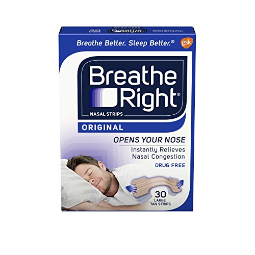 Breathe Right Original Nose Strips Tan 30 count