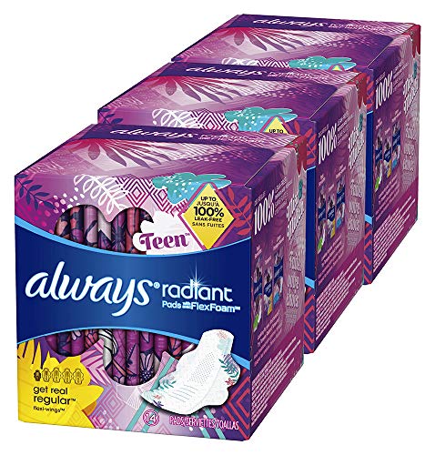 Always Radiant Teen Pads - Size 1 - 14 count - 3 pack – Direct FSA