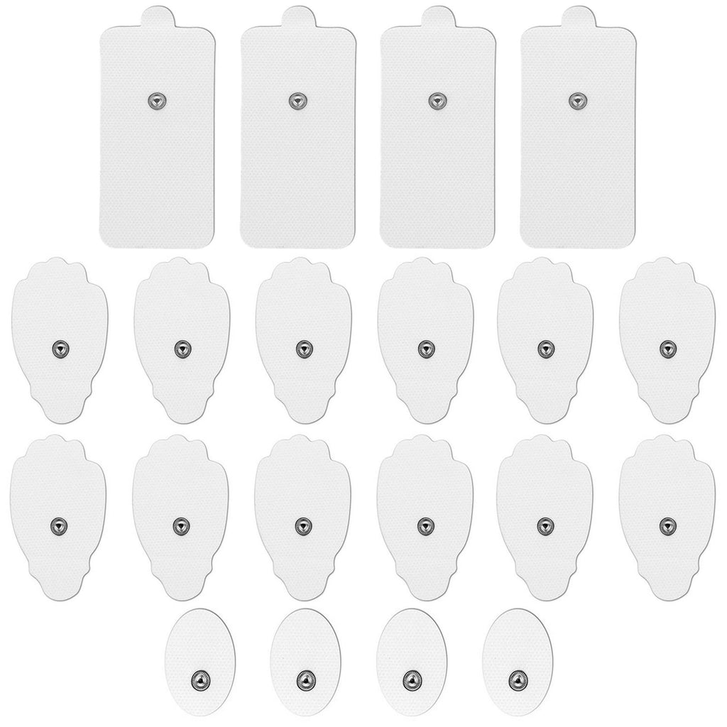 TENS Electrodes - Large Replacement Electrode Pads for TENS Units - 10  Pairs of Snap TENS Unit Electrodes (20 TENS Unit Pads) - Discount TENS Brand