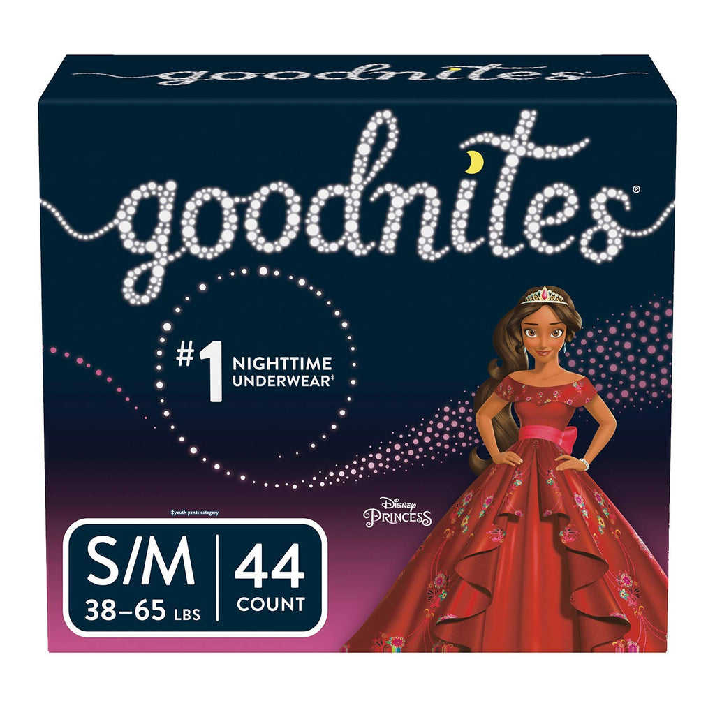 Goodnites Girls' Size S/M Nighttime Bedwetting Underwear, 44 ct