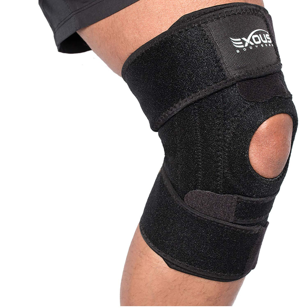 VIVE Hinged Knee Brace Open Patella Support Wrap For Compression