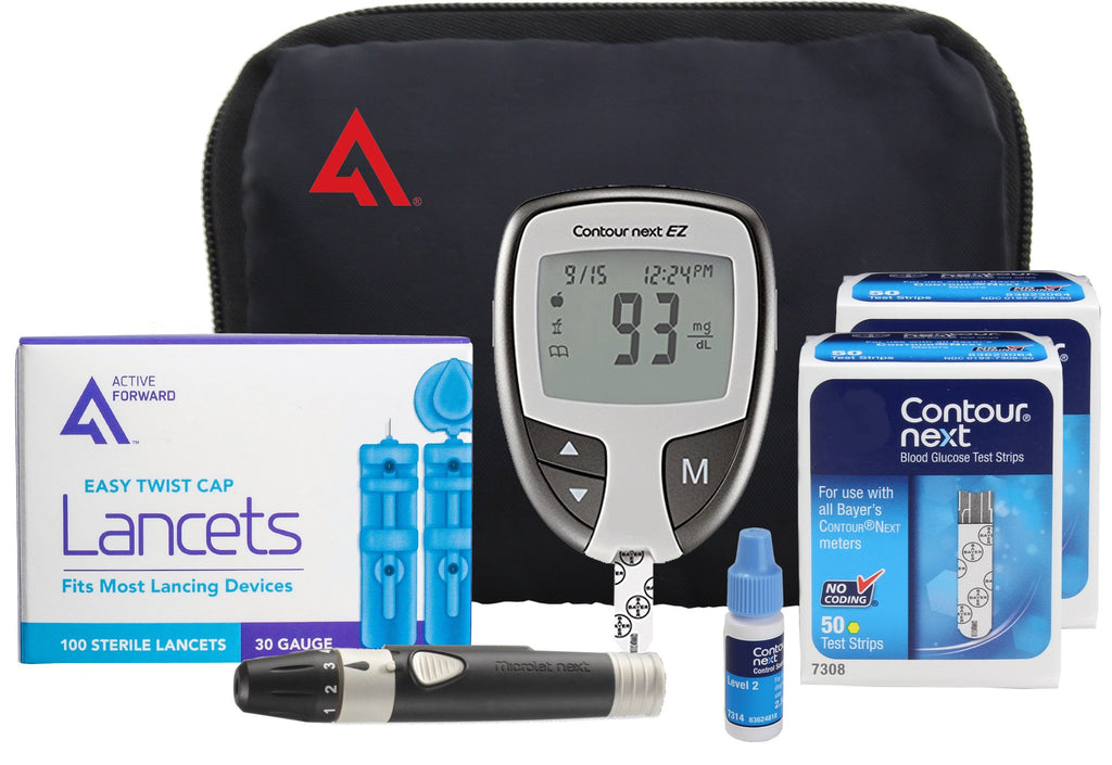 CONTOUR NEXT EZ blood glucose meter.