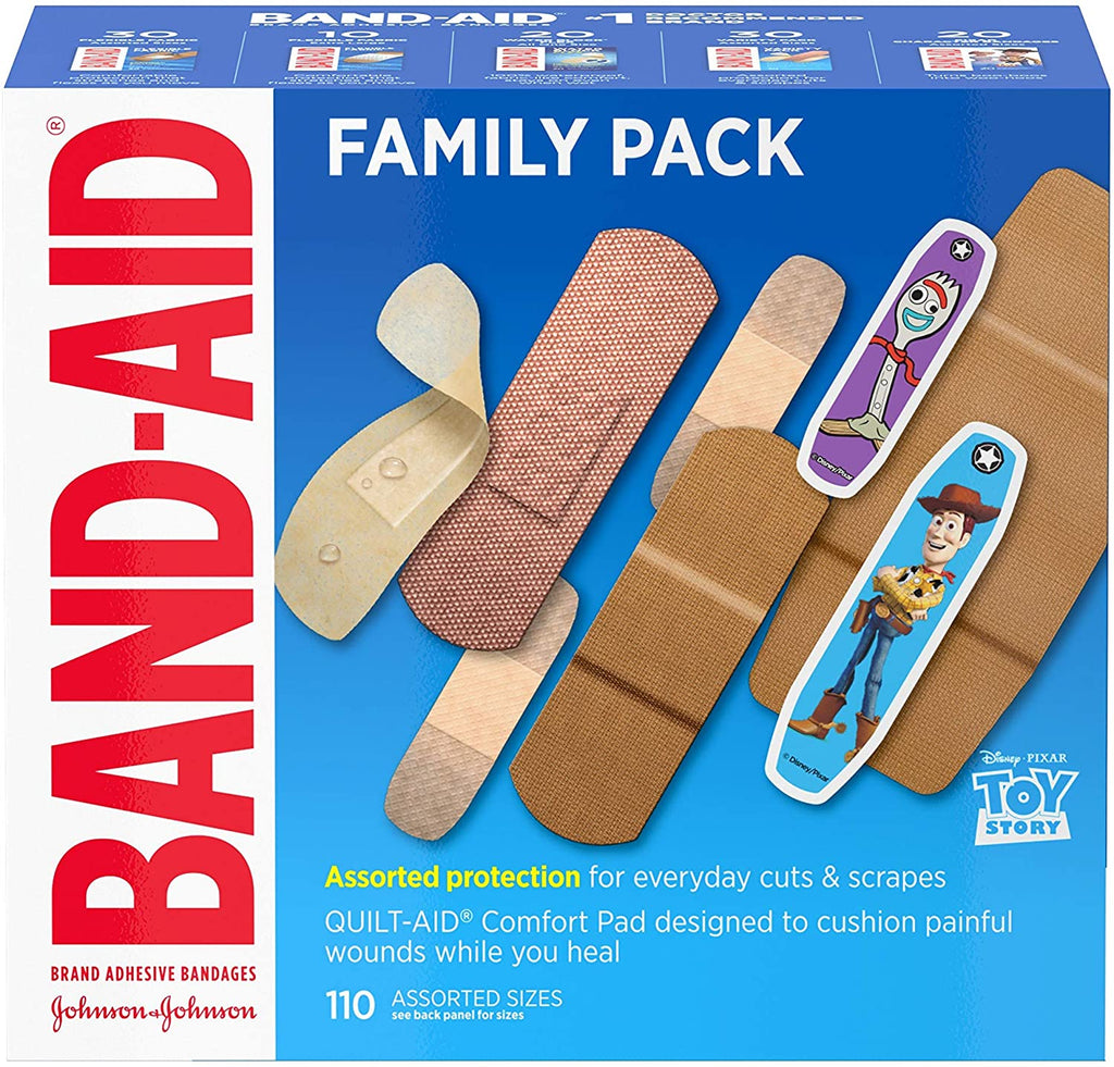  Band-Aid Brand Flexible Fabric Adhesive Bandages for Wound Care  & First Aid, Assorted Sizes, 100 ct : Health & Household