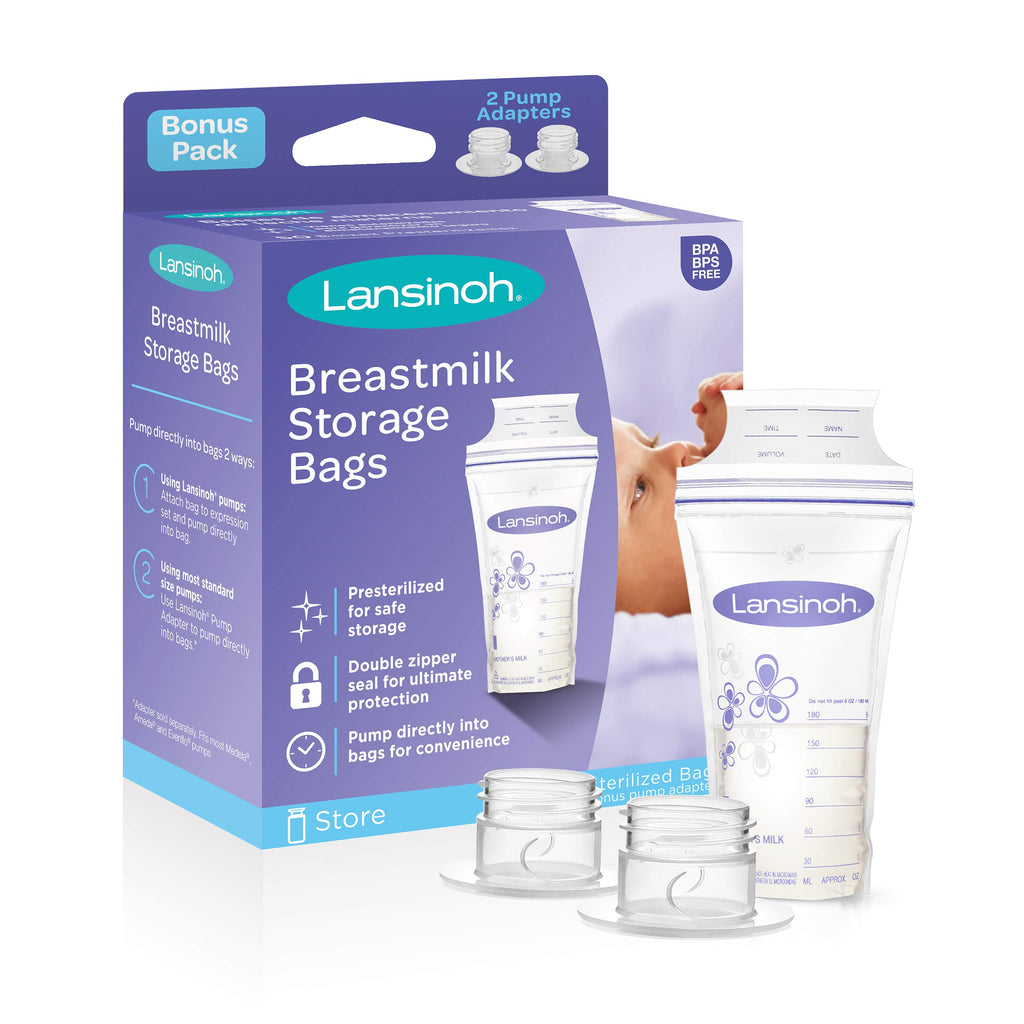 Lansinoh Breast Milk Storage Bags & Adapters