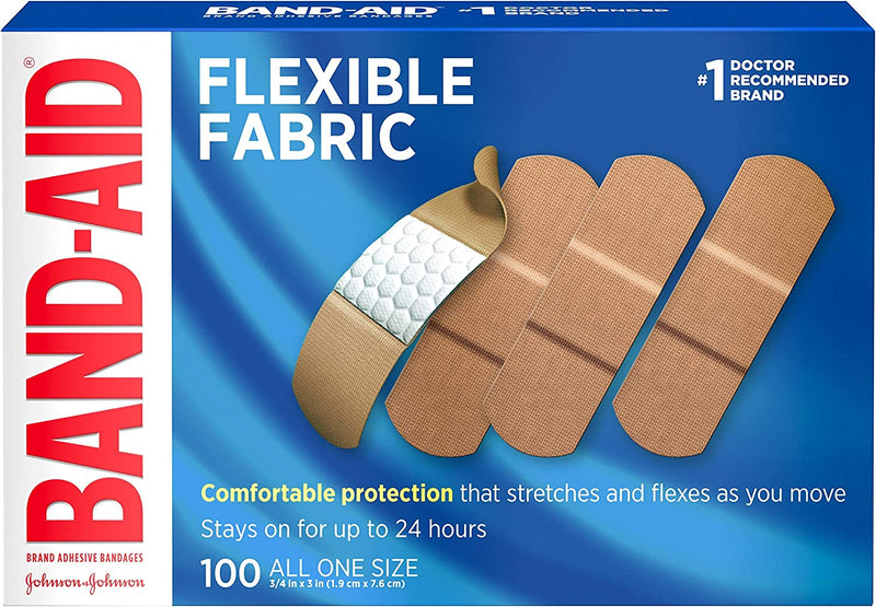 Band-Aid Flexible Fabric Adhesive Bandages 3/4" X 3" (100 pack)