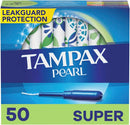 Tampax Pearl Tampons with Plastic Applicator 50 Count - Super
