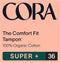 Cora Organic Cotton Tampons With BPA - Super Plus 36 ct