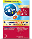 Alka-Seltzer Plus Maximum Strength Powermax Gels - Nasal Decongestant, 24 Count