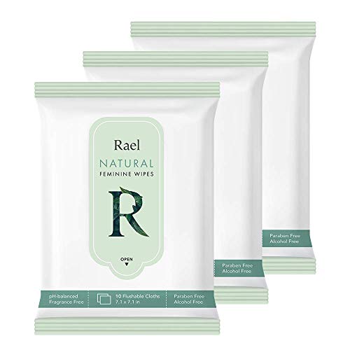 Rael Feminine Natural Ingredients Wet Wipes- 3 pack