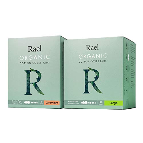 Rael Organic Cotton Cover Sanitary Pads- 22 count