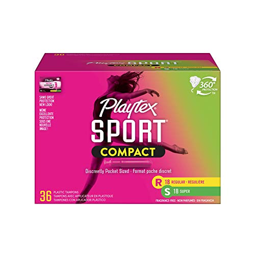 Playtex Sport Compact Athletic Tampons 36 Count