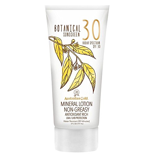 Australian Gold Botanical Sunscreen Mineral Lotion, SPF 30, 5 Ounce | Broad Spectrum | Water Resistant