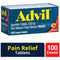 Advil Coated Tablets Pain Reliever And Fever Reducer - 100 Count