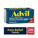 Advil Coated Tablets Pain Reliever - 200 Count