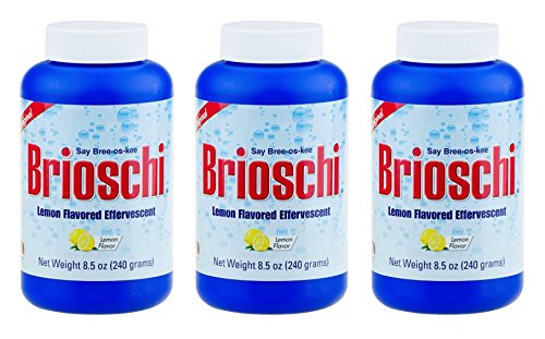 Brioschi Lemon Flavored Effervescent 8.5oz for heartburn antacid