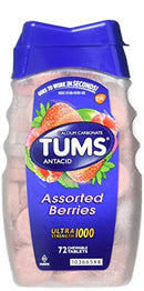 Tums Ultra Strength 1000 Antacid Assorted Berries - 72 Tablets