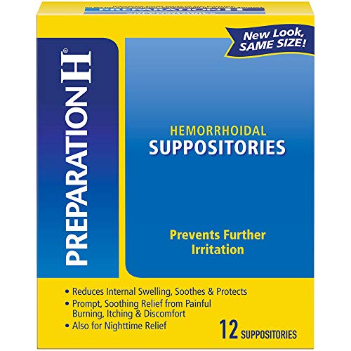 Preparation H Hemorrhoid Symptom Treatment Suppositories- 12 count