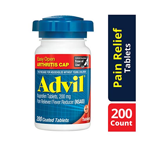 Advil Coated Tablets Pain Reliever Easy Open Arthritis Cap - 200 Count