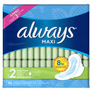 Always Maxi Feminine Pads For Women with wings - Size 2 - 42 count