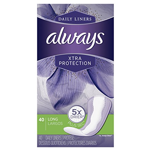 Always Xtra Protection Daily Liners  - Long - 40 count