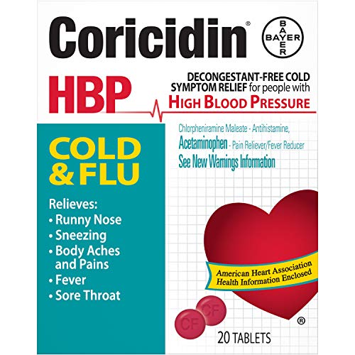 Coricidin HBP Decongestant-Free Cold Flu Tablets