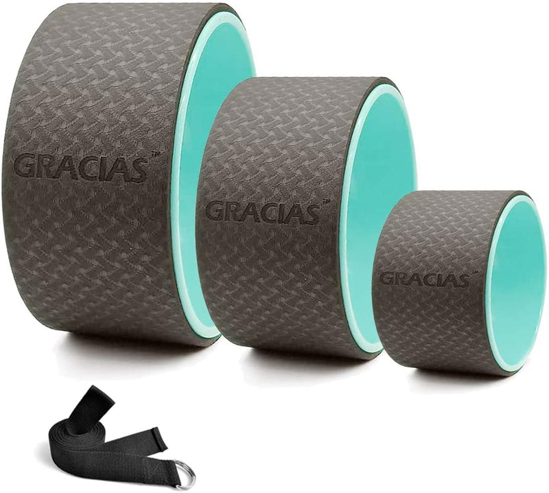 GRACIAS Yoga Wheel/Roller Set, (3 Pack, 13, 10, 6 inch)  (Similar to Chirp)