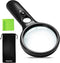 Wapodeai Magnifying Glass with Light, 3X 45X High Magnification, LED Handheld Lighted Magnifier