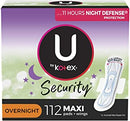 U by Kotex Security Feminine Maxi Pad- 112 count