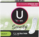 U by Kotex Security Ultra Thin Feminine Pads- 56 count