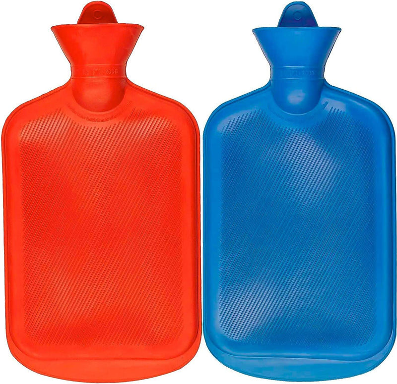SteadMax 2 Hot Water Bottles, Natural Rubber Bottles -BPA Free