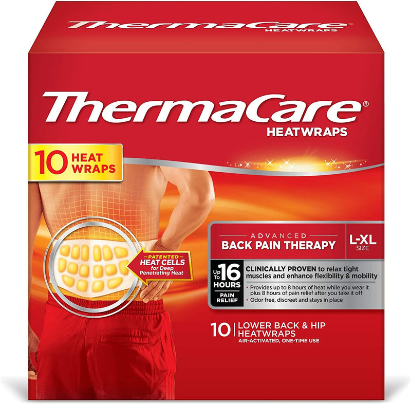 ThermaCare Advanced Back Pain Heat Wraps L/XL 10 count
