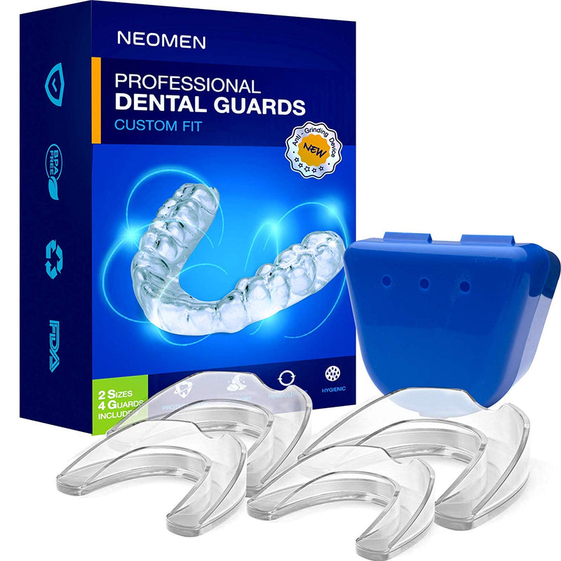 Neomen Professional Dental Guard - 2 Sizes, Pack of 4 - Upgraded Night Guard For Teeth
